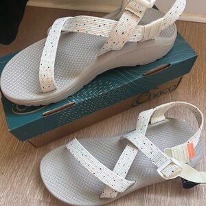 Chaco ZCloud Sandal in Cream with Subtle Pastel Confetti